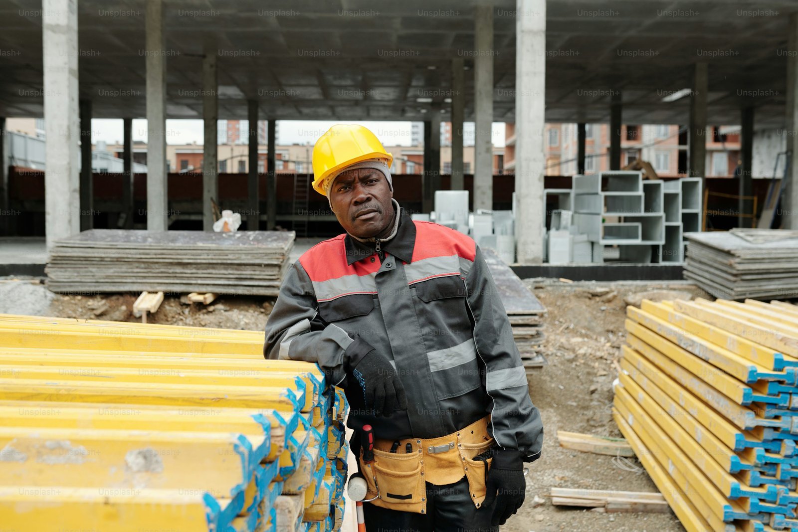 Équipe Africa Consortium Holding sur chantier