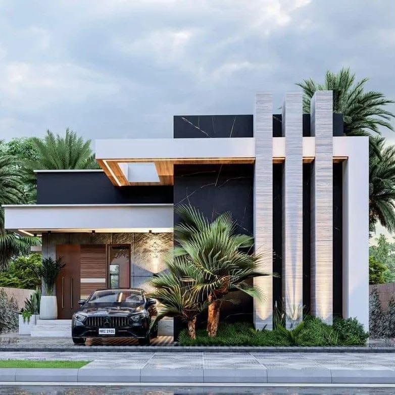 Villa moderne construite de nuit par Africa Consortium Holding SARL à Ouagadougou-BF