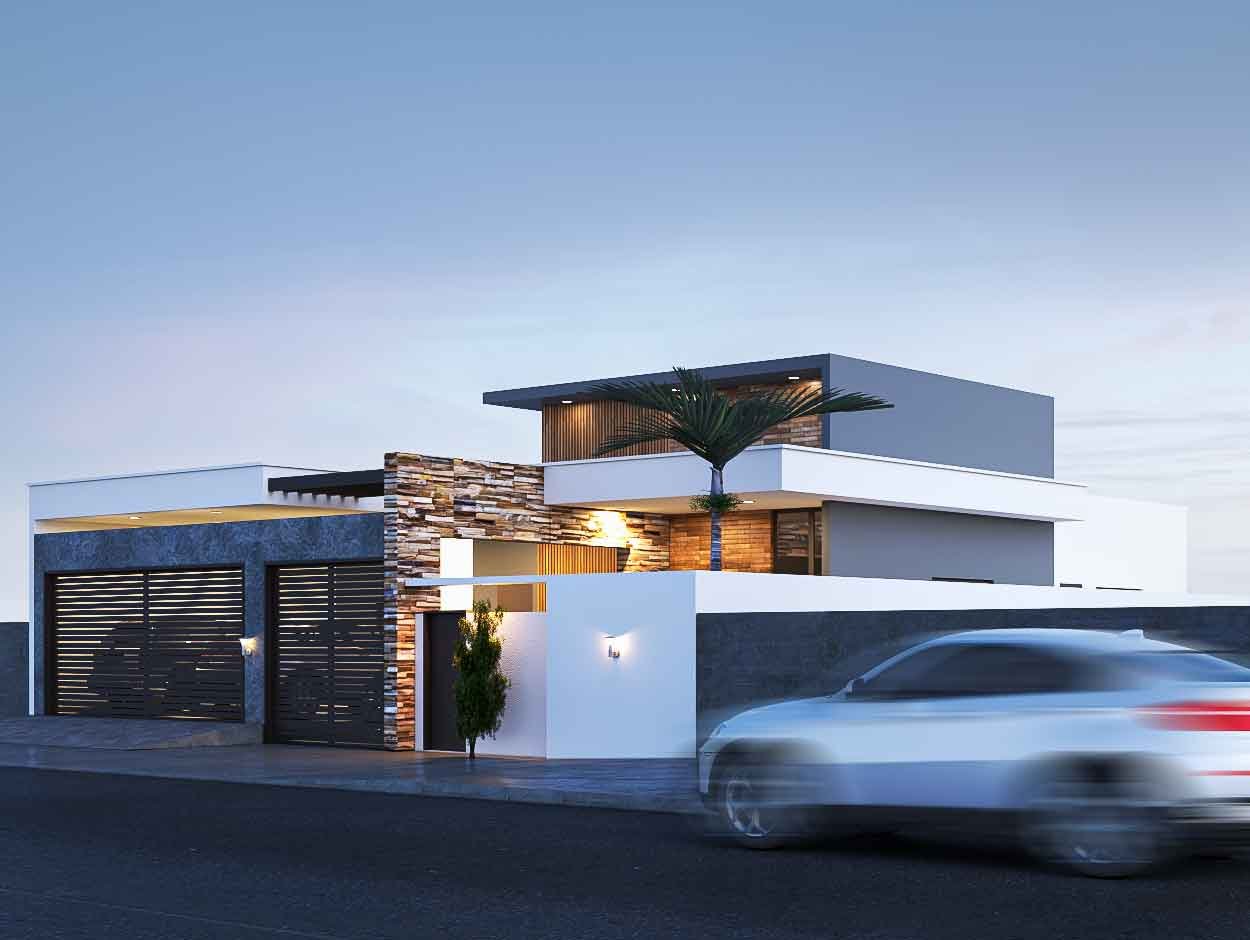Villa moderne construite de nuit par Africa Consortium Holding SARL à Ouagadougou-BF