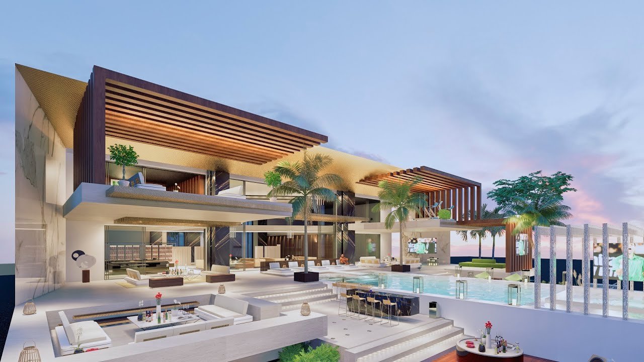 Villa moderne construite de nuit par Africa Consortium Holding SARL à Ouagadougou-BF