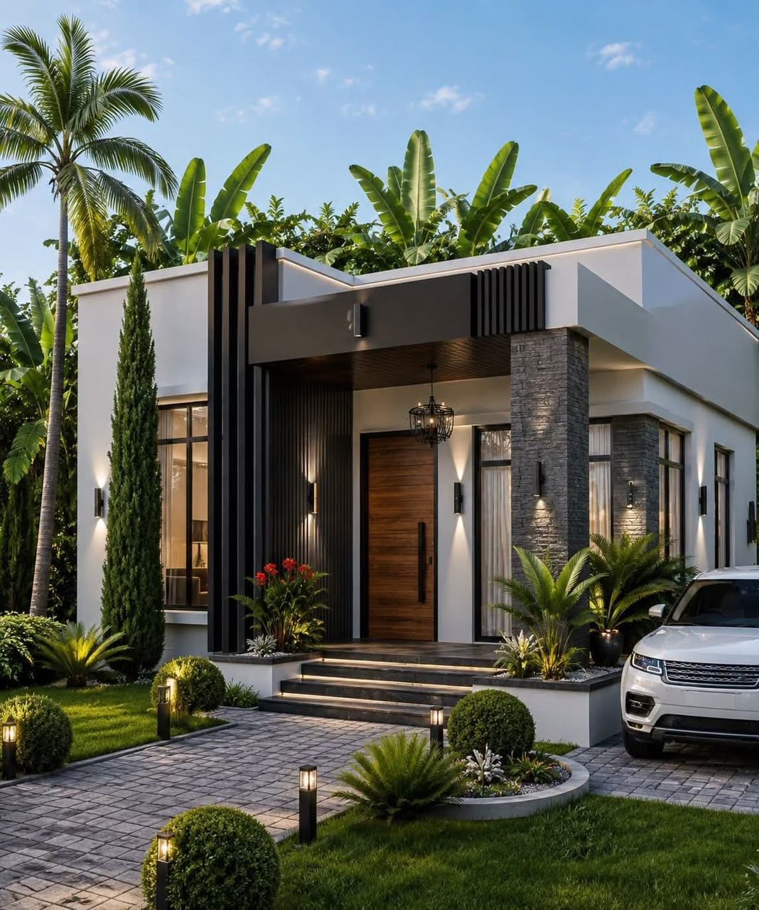 Villa moderne construite de nuit par Africa Consortium Holding SARL à Ouagadougou-BF